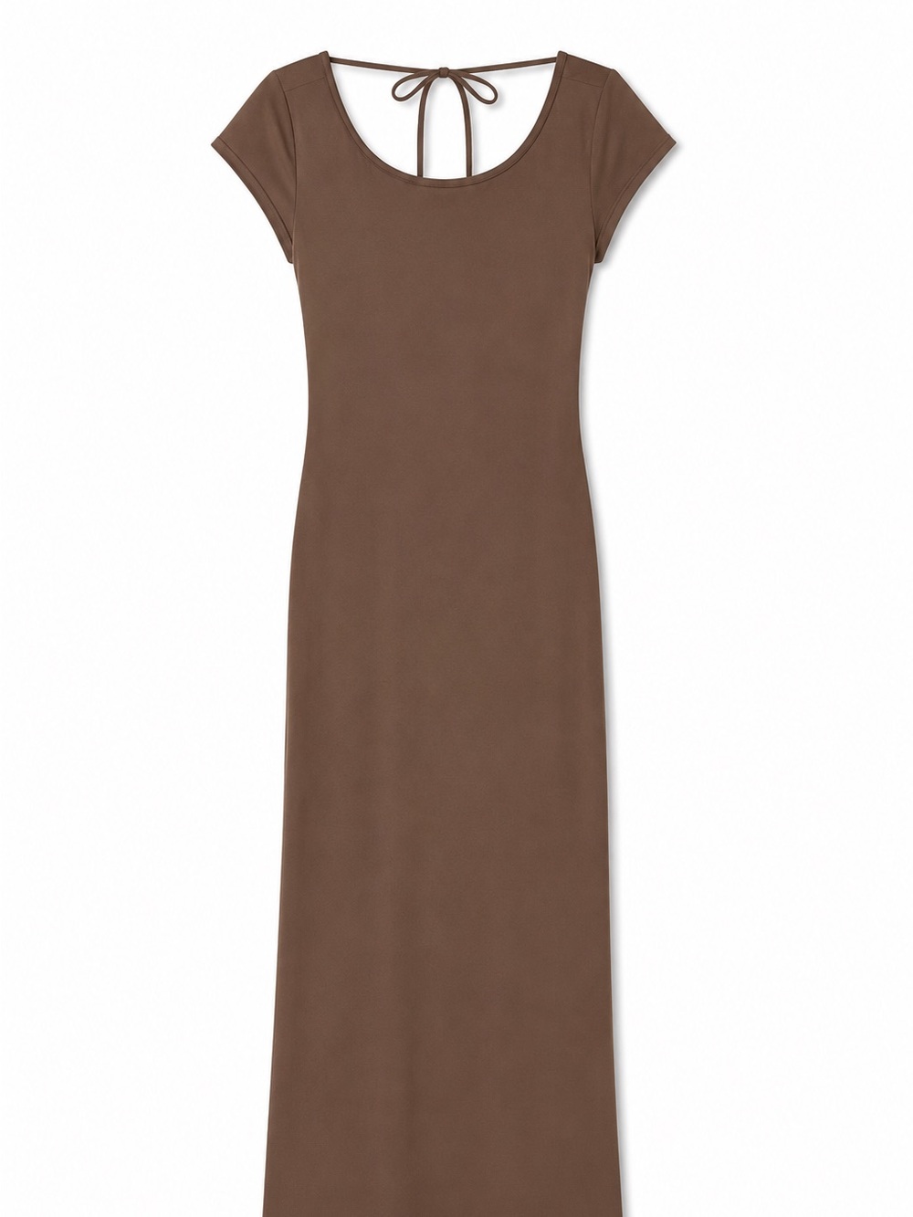 wild fable Brown Maxi Dress with Cap Sleeves